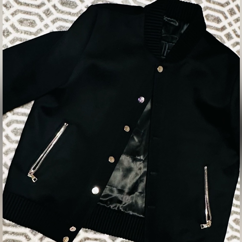 100% Authentic Black Balmain Peacoat